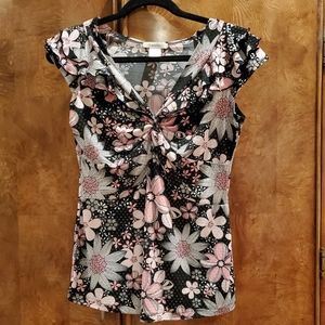 Floral Blouse With Sparkle